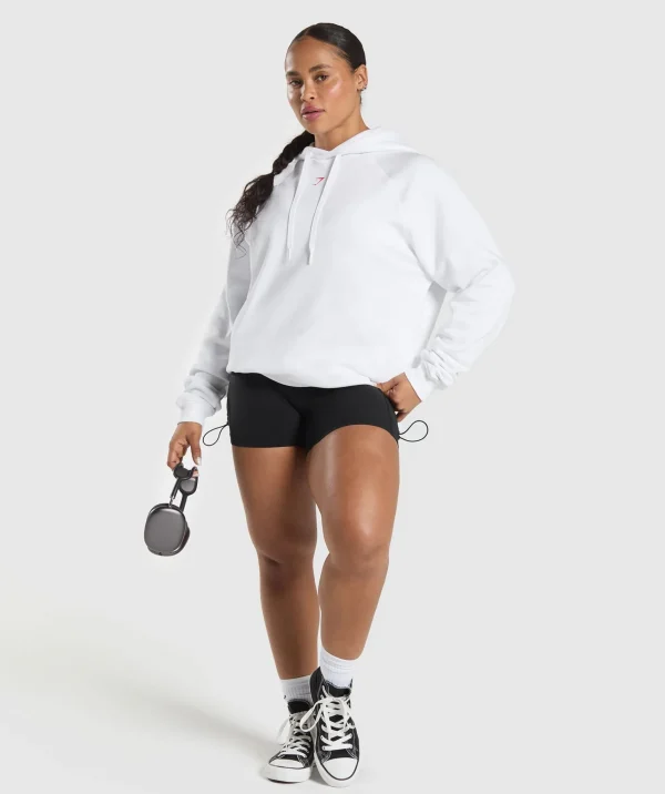 Sale Gymshark Graphic Reaper Oversized Hoodie White