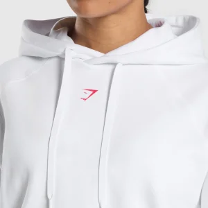 Sale Gymshark Graphic Reaper Oversized Hoodie White