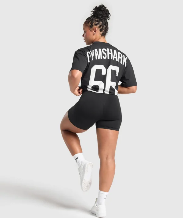 Online Gymshark GS66 Graphic Oversized T-Shirt Black