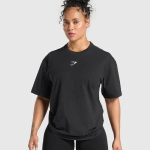 Online Gymshark GS66 Graphic Oversized T-Shirt Black