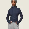 Discount Gymshark GS x Leana Deeb Hooded Midi Top MidnightBlue