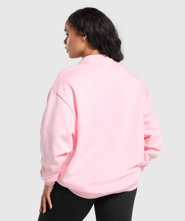 Online Gymshark GSLC Weight Graphic Sweater DollyPink