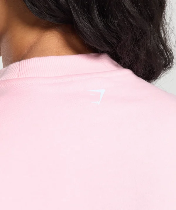 Online Gymshark GSLC Weight Graphic Sweater DollyPink