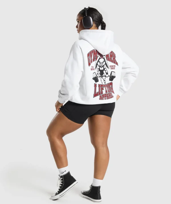 Online Gymshark Gym Bunny Oversized Hoodie White