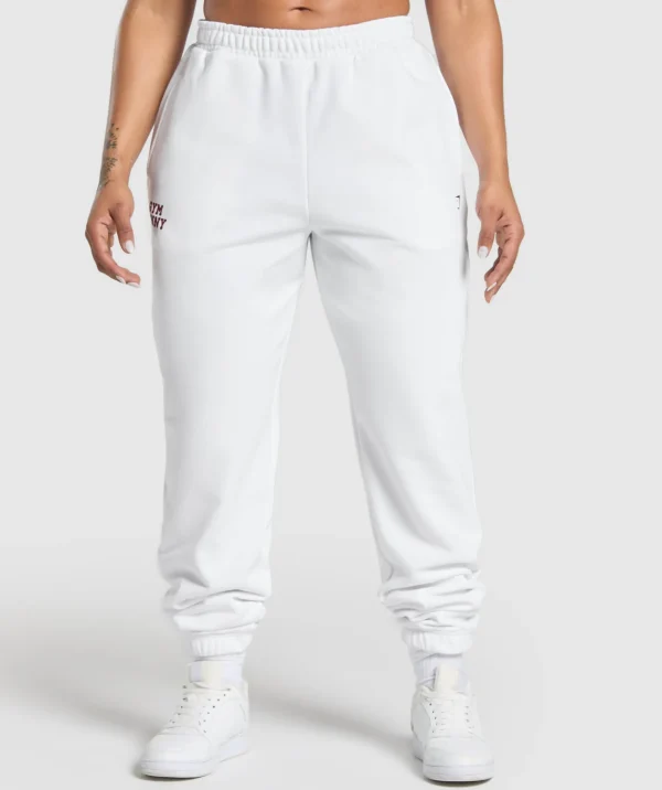 New Gymshark Gym Bunny Oversized Joggers White