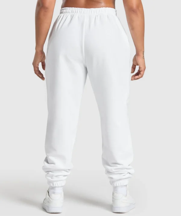 New Gymshark Gym Bunny Oversized Joggers White