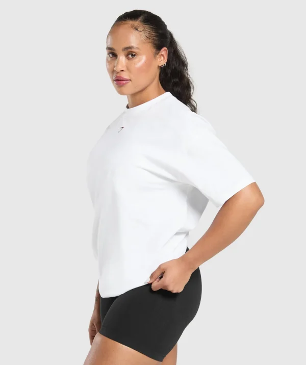 Fashion Gymshark Gym Bunny Oversized Tee White