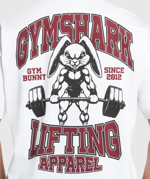 Fashion Gymshark Gym Bunny Oversized Tee White