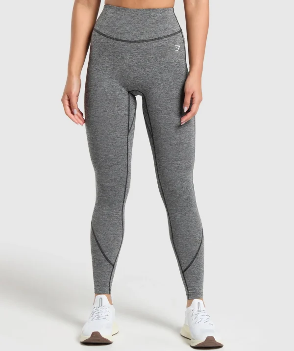 Discount Gymshark Heart Marl Leggings Black