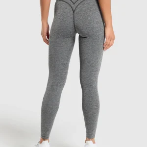 Discount Gymshark Heart Marl Leggings Black