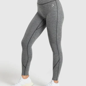 Discount Gymshark Heart Marl Leggings Black