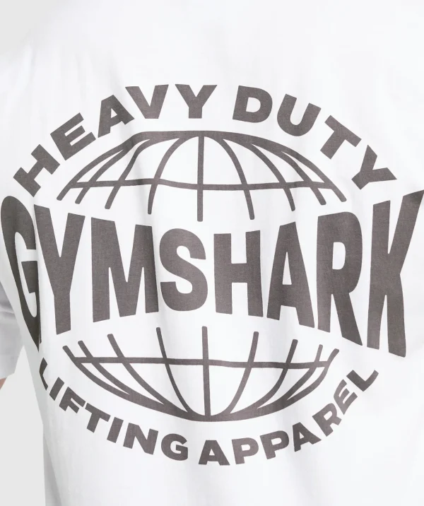 Sale Gymshark Heavy Duty Apparel T-Shirt White