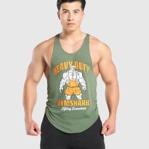 Hot Gymshark Heavy Duty Lifter Stringer ForceGreen