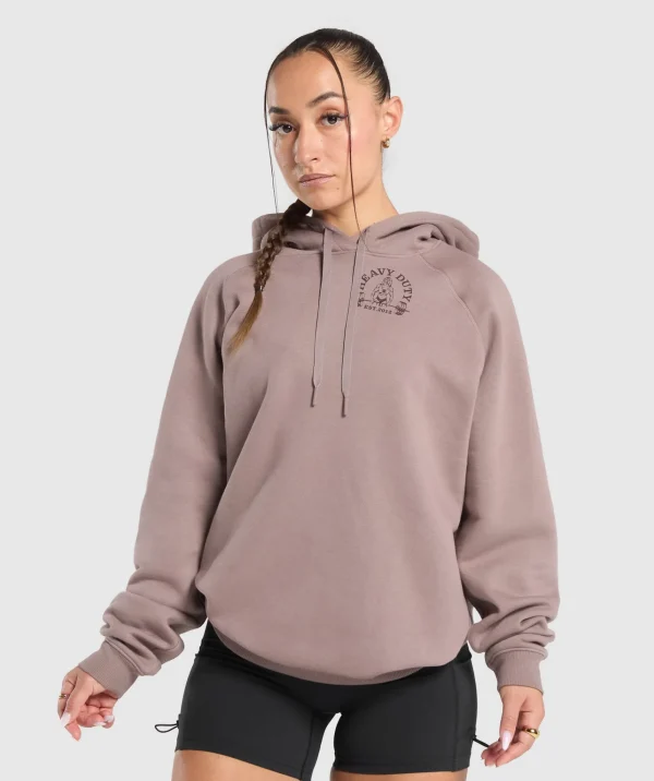 New Gymshark Heavy Duty Oversized Hoodie PowderMauve