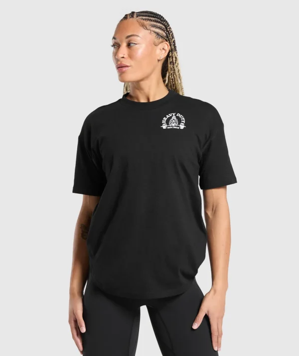 Best Gymshark Heavy Duty Oversized T-Shirt Black