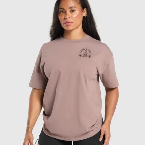 Clearance Gymshark Heavy Duty Oversized T-Shirt PowderMauve