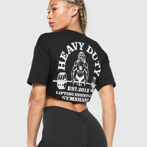 Best Gymshark Heavy Duty Oversized T-Shirt Black