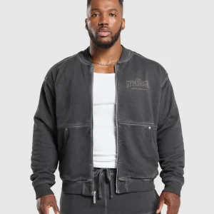 New Gymshark Heavyweight Bomber Jacket Black