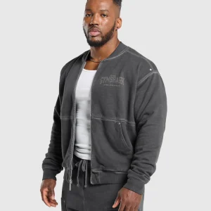 New Gymshark Heavyweight Bomber Jacket Black