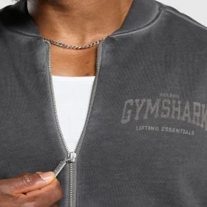 New Gymshark Heavyweight Bomber Jacket Black