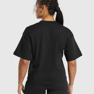 Discount Gymshark Heavyweight Cotton T-Shirt Black