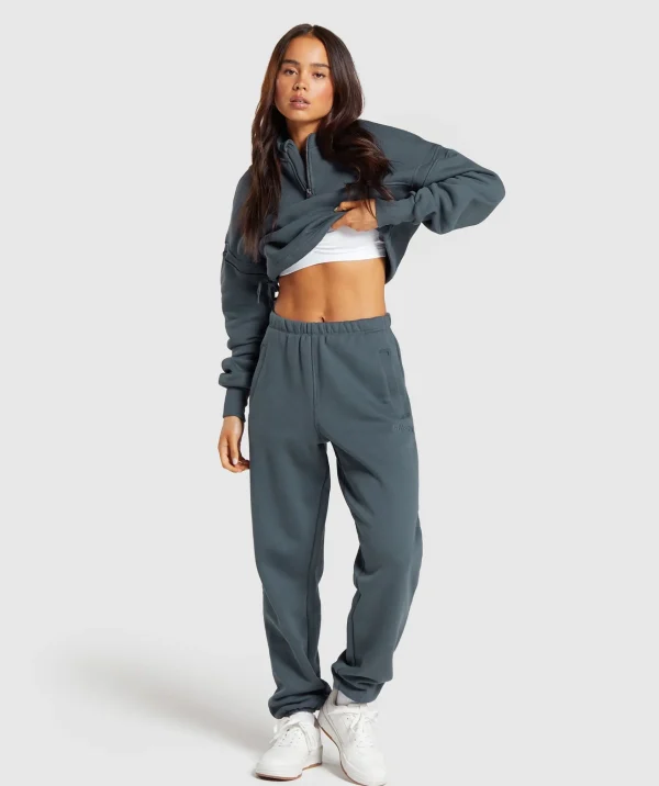 Sale Gymshark Heavyweight Loopback Sweat Joggers TitaniumBlue