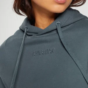 New Gymshark Heavyweight Loopback Sweat Hoodie TitaniumBlue