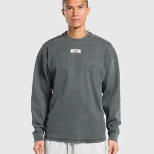 Online Gymshark Heavyweight Rib Crew AsphaltGrey