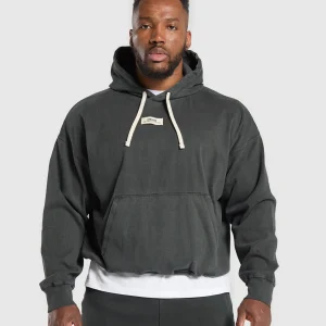 Outlet Gymshark Heavyweight Rib Hoodie AsphaltGrey