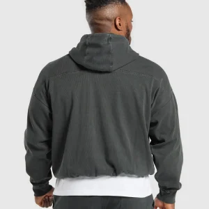 Outlet Gymshark Heavyweight Rib Hoodie AsphaltGrey