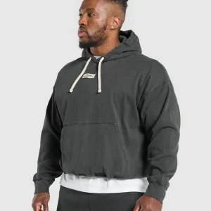 Outlet Gymshark Heavyweight Rib Hoodie AsphaltGrey