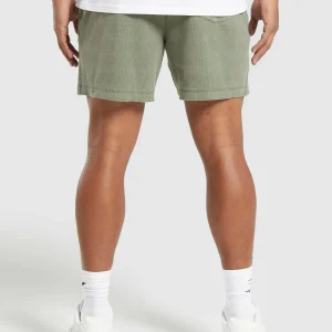 Best Gymshark Heavyweight Ribbed Shorts UnitGreen