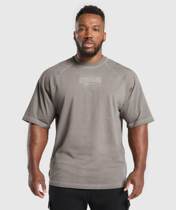 Best Gymshark Heavyweight T-Shirt MetalGrey/AsphaltGrey