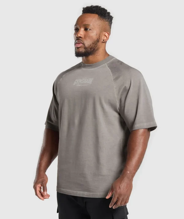 Best Gymshark Heavyweight T-Shirt MetalGrey/AsphaltGrey