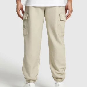 Hot Gymshark Heavyweight Washed Cargo Joggers PebbleGrey