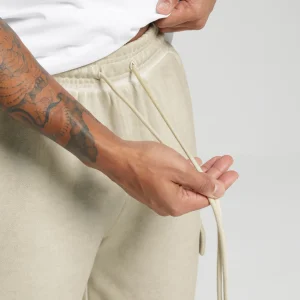 Hot Gymshark Heavyweight Washed Cargo Joggers PebbleGrey