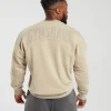 Outlet Gymshark Heritage Washed Crew DesertBeige