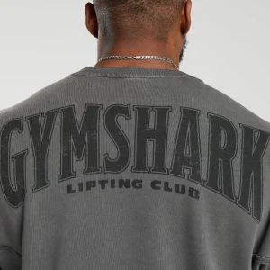 Best Gymshark Heritage Washed Crew OnyxGrey