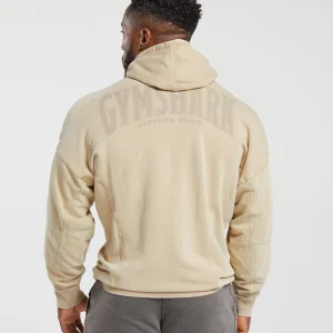 Hot Gymshark Heritage Washed Hoodie DesertBeige