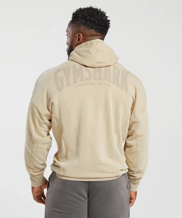 Hot Gymshark Heritage Washed Hoodie DesertBeige