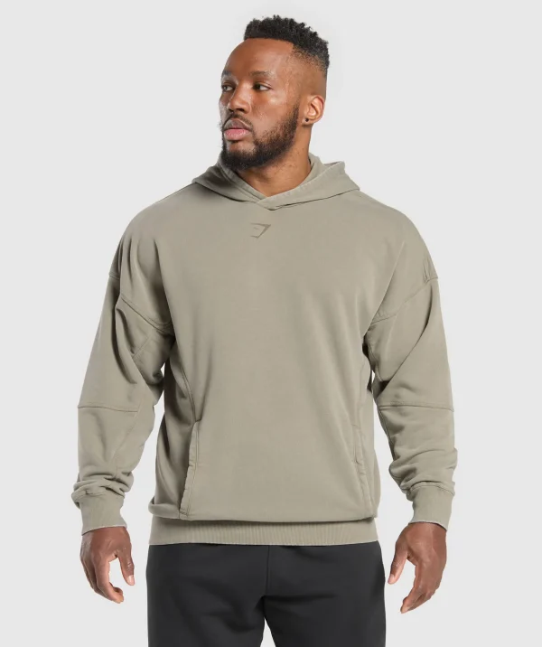 New Gymshark Heritage Washed Hoodie UtilityGreen