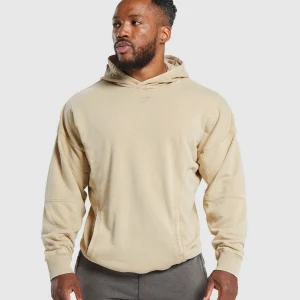 Hot Gymshark Heritage Washed Hoodie DesertBeige