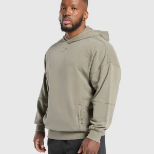 New Gymshark Heritage Washed Hoodie UtilityGreen