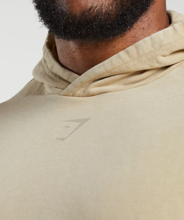 Hot Gymshark Heritage Washed Hoodie DesertBeige