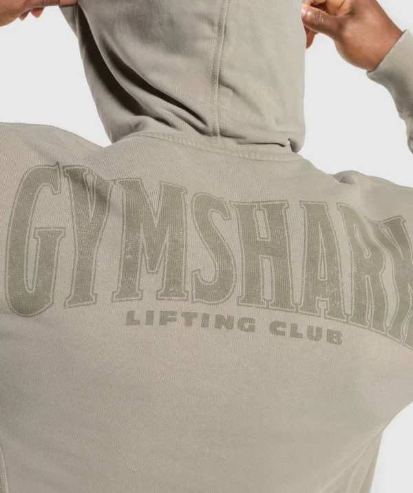 New Gymshark Heritage Washed Hoodie UtilityGreen