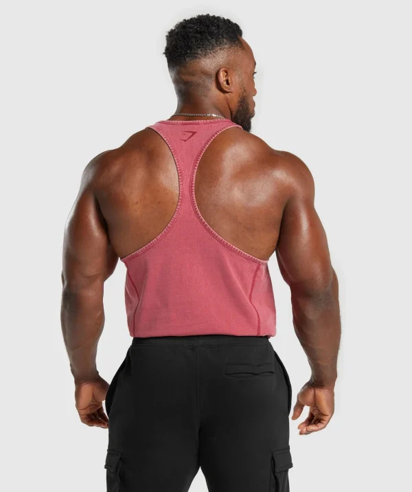 Clearance Gymshark Heritage Washed Stringer VintagePink