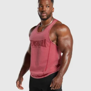 Clearance Gymshark Heritage Washed Stringer VintagePink