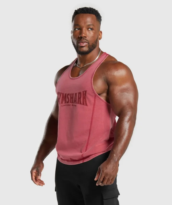 Clearance Gymshark Heritage Washed Stringer VintagePink