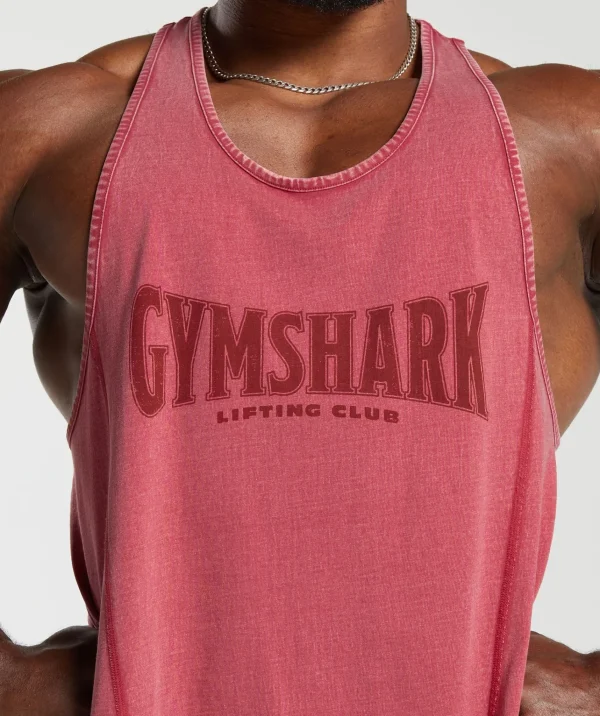 Clearance Gymshark Heritage Washed Stringer VintagePink