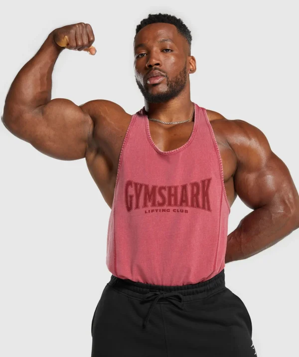 Clearance Gymshark Heritage Washed Stringer VintagePink